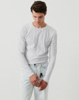 BYSAPICK LS T-SHIRT - GREY MELANGE