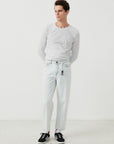 BYSAPICK LS T-SHIRT - GREY MELANGE
