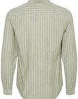 CFANDRÉ LINEN SHIRT - GREEN STRIPED