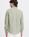 CFANDRÉ LINEN SHIRT - GREEN STRIPED