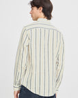 CFDYLAN STRIPED LINEN SHIRT - PLAZA TAUPE