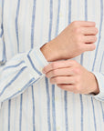 CFDYLAN STRIPED LINEN SHIRT - ESTATE BLUE