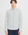 CFDYLAN STRIPED LINEN SHIRT - ESTATE BLUE
