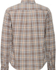 CFANTONS 0159 checked brushed shirt - black olive melange