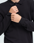 CFOSVALD fine knitted polo knit - dark navy