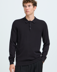 CFOSVALD fine knitted polo knit - dark navy