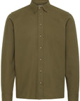 CFARSEN LS BU SHIRT - GREEN