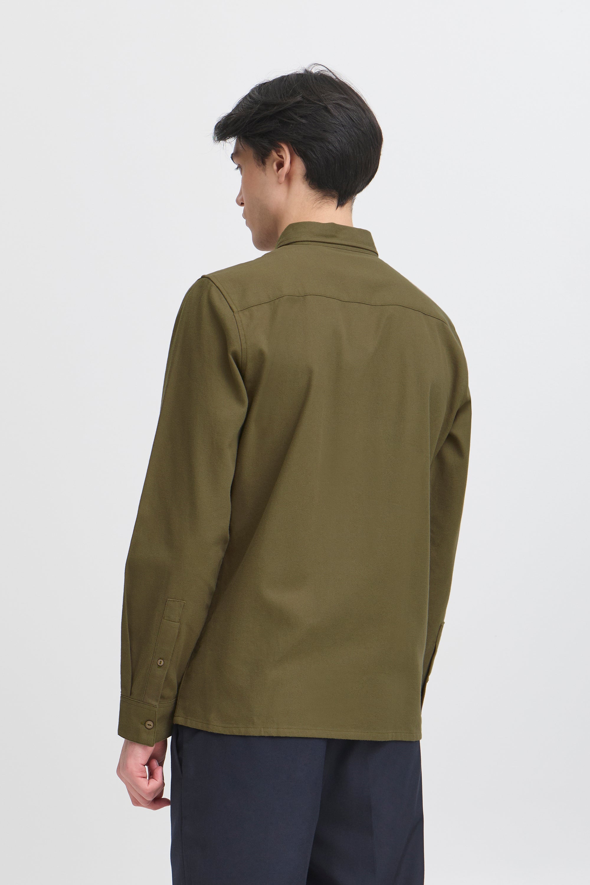 CFARSEN LS BU SHIRT - GREEN