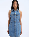 Kinsley Dress - Stream Sky Retro