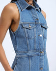 Kinsley Dress - Stream Sky Retro