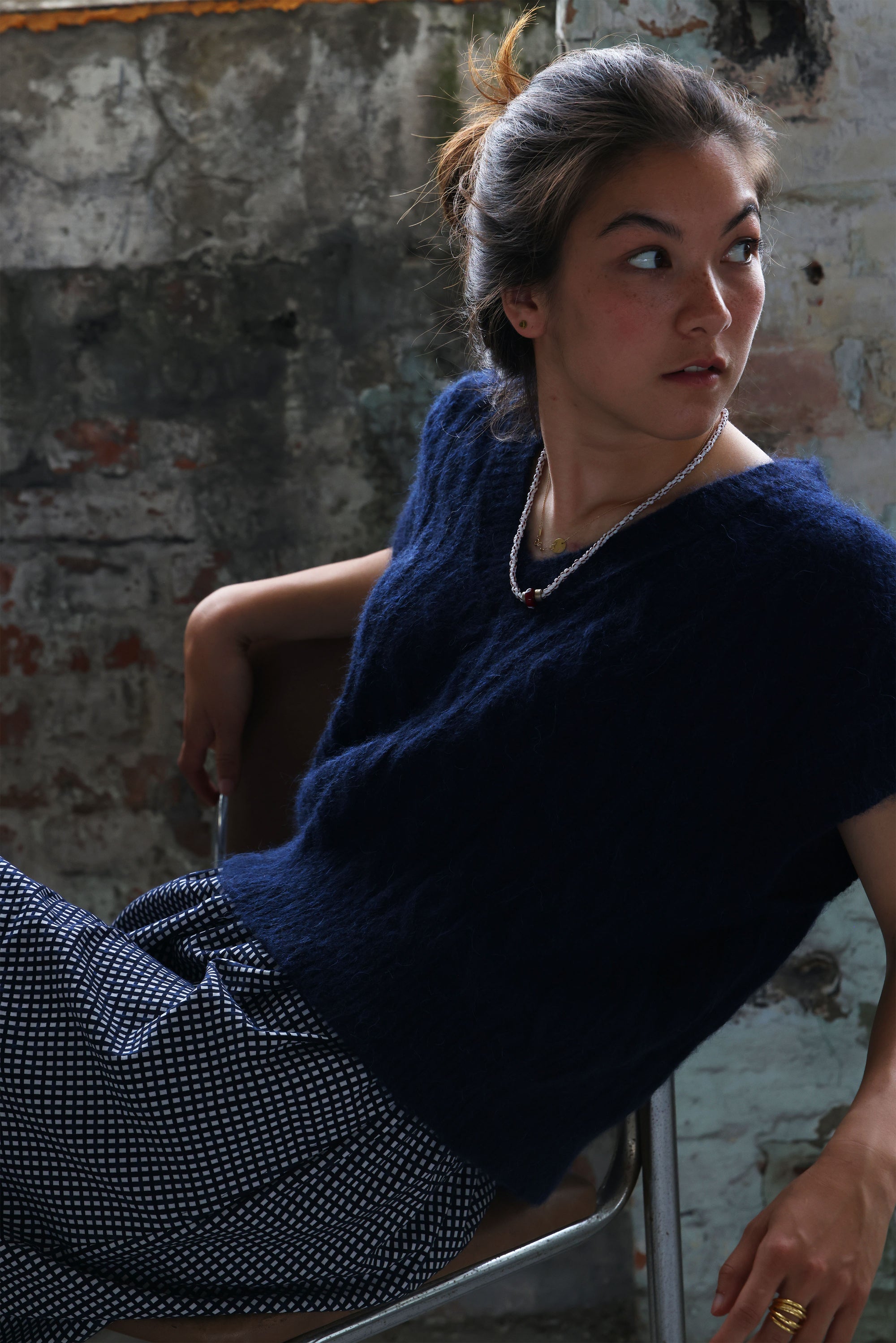 SARI SKIRT - CARREAUX NAVY