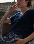 SARI SKIRT - CARREAUX NAVY