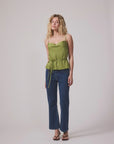 NARCISSAMD STRAP TOP - GRASSHOPPER