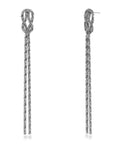 TINSEL FESTIVE EARRINGS - SILVER